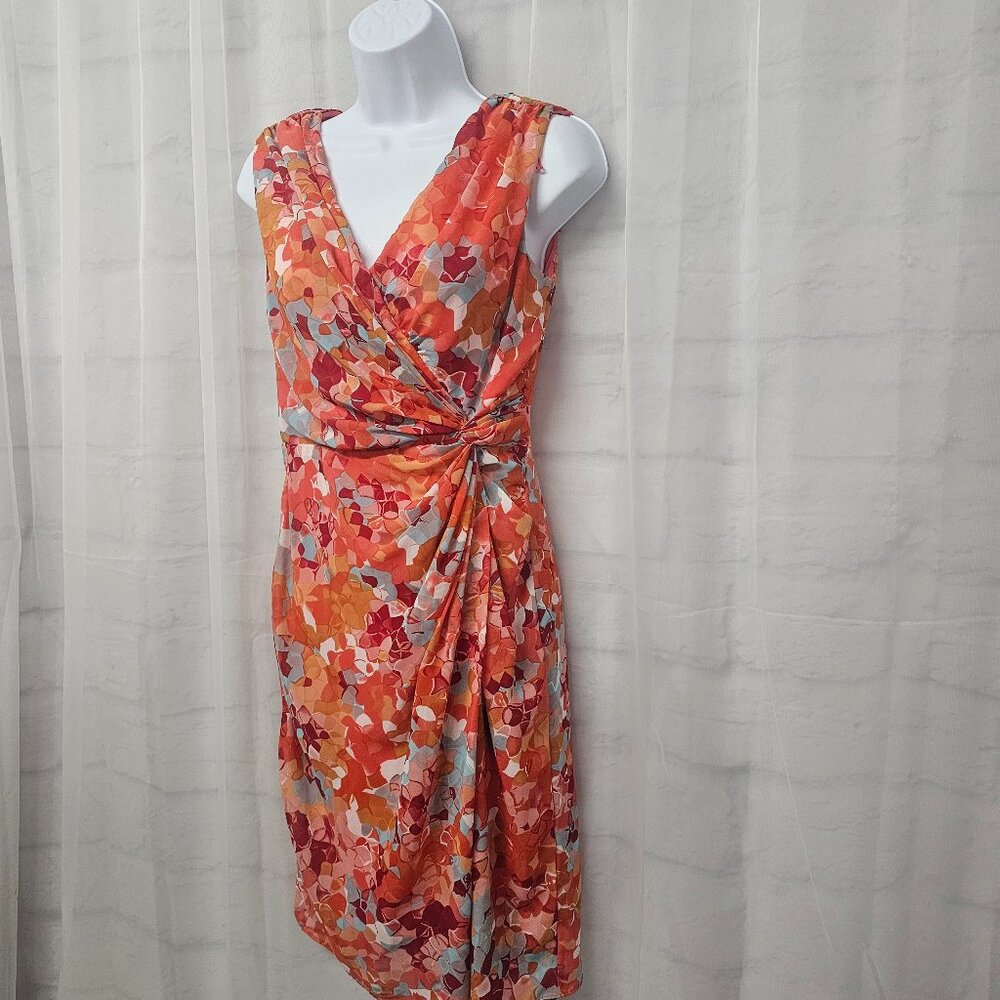 Andre Oliver Dress Coquette Sleeveless Pink Orange Retro 4 - Picture 5 of 13